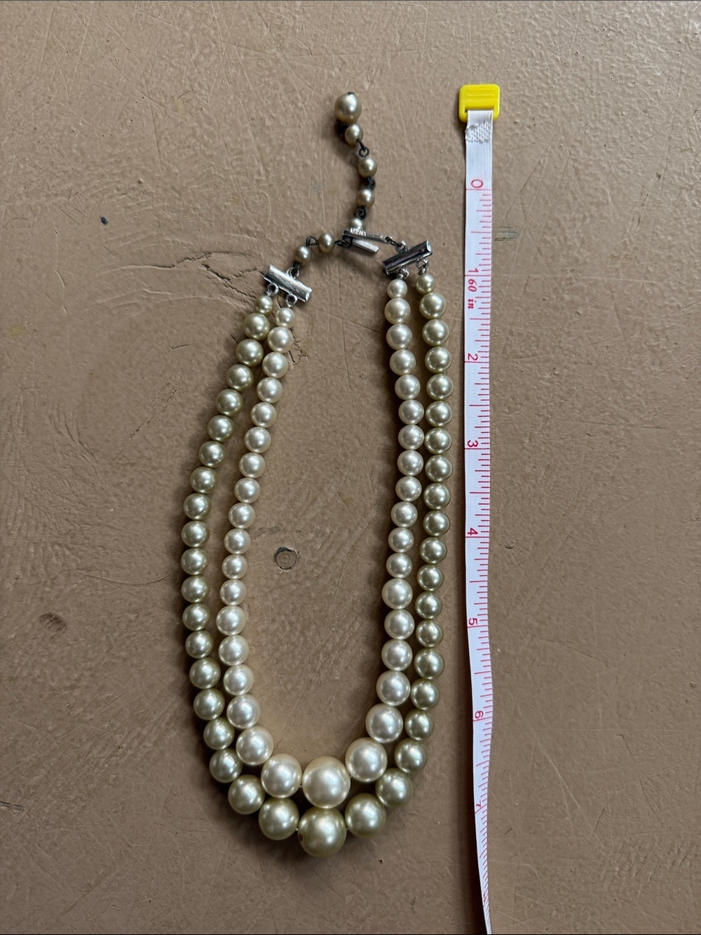 Classic Double-Row Costume Pearl Necklace in Ivory